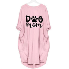 Load image into Gallery viewer, 2019 DOG MOM Letters Print Tshirt For Women Pocket Plus Size T-Shirt Female Women Femme Plus Size Fall Club Tops T-shirts New