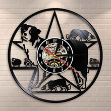Load image into Gallery viewer, Border Collie Dog Wall Clock Border Collie Training Club Herding Dog Breed Wall Decor Vinyl Record Wall Clock Dog Lovers Gift