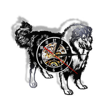Load image into Gallery viewer, Schnauzer Dog Breed Wall Watch Rough Collie Club Vinyl Record Wall Clock Puppy Animal Hound Pet Store Wall Art Decorative Clock