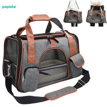 Load image into Gallery viewer, Pet Cat Dog Carrier Car Seat Basket Dog Booster Seat Soft Side Carrier Pet Travel Protector Dog Bags For Small Dog Dog Backpack