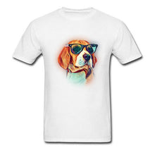 Load image into Gallery viewer, Watercolor Painting Anime Tshirts Beagle Neon Dog Sunshine Printed On T Shirt For Boy Women Men Unisex Regular Tee-Shirt