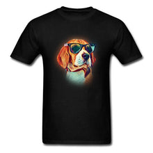 Load image into Gallery viewer, Watercolor Painting Anime Tshirts Beagle Neon Dog Sunshine Printed On T Shirt For Boy Women Men Unisex Regular Tee-Shirt