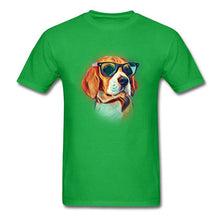 Load image into Gallery viewer, Watercolor Painting Anime Tshirts Beagle Neon Dog Sunshine Printed On T Shirt For Boy Women Men Unisex Regular Tee-Shirt