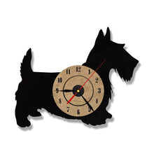 Load image into Gallery viewer, Hollow Rottweiler Dog 3D LED Lighting Wall Clock Modern Design Vinyl Record Clock Amimal Silhouette Room Decor Hanging Clock