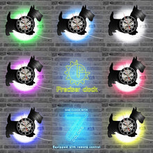 Load image into Gallery viewer, Hollow Rottweiler Dog 3D LED Lighting Wall Clock Modern Design Vinyl Record Clock Amimal Silhouette Room Decor Hanging Clock