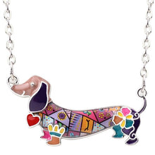 Load image into Gallery viewer, Bonsny Enamel Statement Maxi Pet Dachshund Dog Choker Necklace Alloy Pendant Chain Collar 2018 New Animal Jewelry For Women Gift