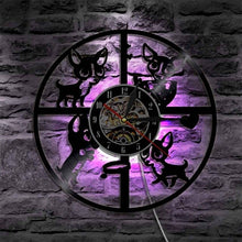 Load image into Gallery viewer, Chihuahua Dog Silhouette Led Backlight Modern Animals Vinyl Record Wall Clock Home Decorative Handmade Gift For Dog Lover