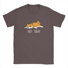 Load image into Gallery viewer, Mens Tshirt Not Today Shiba Inu Dog Tees Funny T Shirts for Men Short Sleeve Clothes High Quality Tee Shirt 100% Cotton Tops