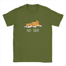 Load image into Gallery viewer, Mens Tshirt Not Today Shiba Inu Dog Tees Funny T Shirts for Men Short Sleeve Clothes High Quality Tee Shirt 100% Cotton Tops