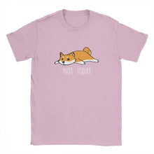 Load image into Gallery viewer, Mens Tshirt Not Today Shiba Inu Dog Tees Funny T Shirts for Men Short Sleeve Clothes High Quality Tee Shirt 100% Cotton Tops