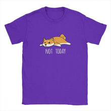 Load image into Gallery viewer, Mens Tshirt Not Today Shiba Inu Dog Tees Funny T Shirts for Men Short Sleeve Clothes High Quality Tee Shirt 100% Cotton Tops