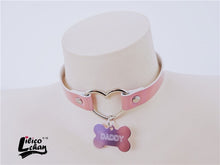 Load image into Gallery viewer, 2020 New Pink Peach Heart Dog bone shape DADDY&PUPPY Choker Short Clavicle Necklaces Fashion Jewelry For Girl Cute Jewelry DDLG