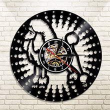 Load image into Gallery viewer, 1Piece Poodle Dog House Art Pet Puppy Animal Cute Creative Vinyl Record Wall Clock Home Decor Handmade Art Gift Timepiece