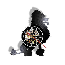 Load image into Gallery viewer, 1Piece Poodle Dog House Art Pet Puppy Animal Cute Creative Vinyl Record Wall Clock Home Decor Handmade Art Gift Timepiece