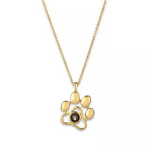 Load image into Gallery viewer, Custom Projection Pet Photo Footprints Cat Dog Paw Necklace Memory Jewelry