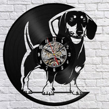 Load image into Gallery viewer, Cute Pet Dog Living Room Decoration Watch European American Style Design Retro Personality Vinyl Wall Clock Home Decor Clocks