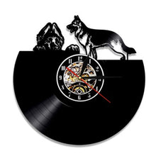 Load image into Gallery viewer, Cute Pet Dog Living Room Decoration Watch European American Style Design Retro Personality Vinyl Wall Clock Home Decor Clocks