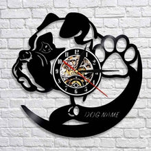 Load image into Gallery viewer, Cute Pet Dog Living Room Decoration Watch European American Style Design Retro Personality Vinyl Wall Clock Home Decor Clocks