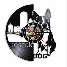 Load image into Gallery viewer, Cute Pet Dog Living Room Decoration Watch European American Style Design Retro Personality Vinyl Wall Clock Home Decor Clocks
