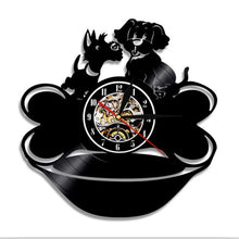 Load image into Gallery viewer, Cute Pet Dog Living Room Decoration Watch European American Style Design Retro Personality Vinyl Wall Clock Home Decor Clocks