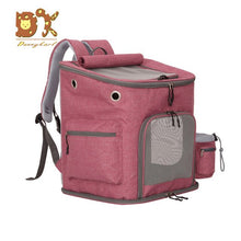 Load image into Gallery viewer, SandyFloyd Zipper Mesh Backpack Breathable Dog Bag Pink Pet Dog Carriers Outdoor Travel Carrier Packbag Portable Dog Carrying