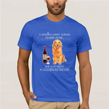 Load image into Gallery viewer, Men's 2019 Fashion Style T-Shirt Cannot Survive On Wine Alone Dog Lover Gift Men Printing Short Sleeve Tshirt trend