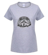 Load image into Gallery viewer, quality fashion men tshirt 100% Cotton Clothing Tops Tees Chow Chow On Paws Adult Dog Art By Lj Men's Cool Short Sleeve T Shirt