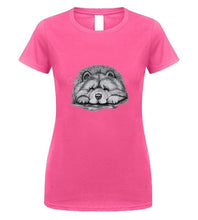 Load image into Gallery viewer, quality fashion men tshirt 100% Cotton Clothing Tops Tees Chow Chow On Paws Adult Dog Art By Lj Men's Cool Short Sleeve T Shirt