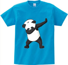 Load image into Gallery viewer, Cotton Boys Summer Tops Tee Dab Panda Dog Children funny T shirt Dabbing Dance T-shirt For Kids Girls Celebrations Tshirt NN