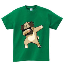 Load image into Gallery viewer, Cotton Boys Summer Tops Tee Dab Panda Dog Children funny T shirt Dabbing Dance T-shirt For Kids Girls Celebrations Tshirt NN