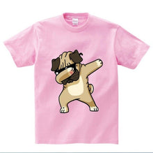 Load image into Gallery viewer, Cotton Boys Summer Tops Tee Dab Panda Dog Children funny T shirt Dabbing Dance T-shirt For Kids Girls Celebrations Tshirt NN