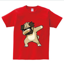 Load image into Gallery viewer, Cotton Boys Summer Tops Tee Dab Panda Dog Children funny T shirt Dabbing Dance T-shirt For Kids Girls Celebrations Tshirt NN