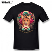 Load image into Gallery viewer, See You Space Cowboy Bebop T Shirts Men's Cute Short Sleeves Soft Cotton Akita Dog Tshirt Crew Neck T-Shirt Regular Fit Fashion