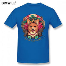 Load image into Gallery viewer, See You Space Cowboy Bebop T Shirts Men's Cute Short Sleeves Soft Cotton Akita Dog Tshirt Crew Neck T-Shirt Regular Fit Fashion