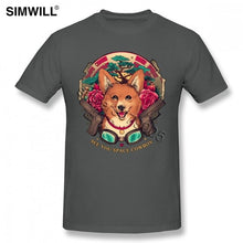 Load image into Gallery viewer, See You Space Cowboy Bebop T Shirts Men's Cute Short Sleeves Soft Cotton Akita Dog Tshirt Crew Neck T-Shirt Regular Fit Fashion