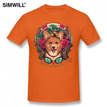 Load image into Gallery viewer, See You Space Cowboy Bebop T Shirts Men's Cute Short Sleeves Soft Cotton Akita Dog Tshirt Crew Neck T-Shirt Regular Fit Fashion