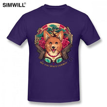 Load image into Gallery viewer, See You Space Cowboy Bebop T Shirts Men's Cute Short Sleeves Soft Cotton Akita Dog Tshirt Crew Neck T-Shirt Regular Fit Fashion