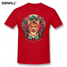 Load image into Gallery viewer, See You Space Cowboy Bebop T Shirts Men's Cute Short Sleeves Soft Cotton Akita Dog Tshirt Crew Neck T-Shirt Regular Fit Fashion