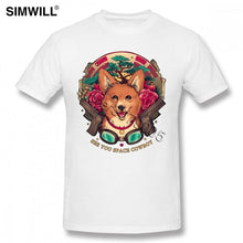 Load image into Gallery viewer, See You Space Cowboy Bebop T Shirts Men's Cute Short Sleeves Soft Cotton Akita Dog Tshirt Crew Neck T-Shirt Regular Fit Fashion