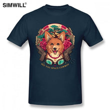 Load image into Gallery viewer, See You Space Cowboy Bebop T Shirts Men's Cute Short Sleeves Soft Cotton Akita Dog Tshirt Crew Neck T-Shirt Regular Fit Fashion