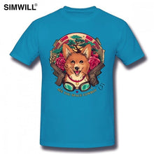 Load image into Gallery viewer, See You Space Cowboy Bebop T Shirts Men's Cute Short Sleeves Soft Cotton Akita Dog Tshirt Crew Neck T-Shirt Regular Fit Fashion