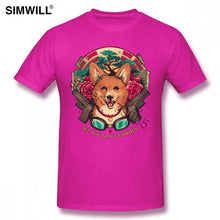 Load image into Gallery viewer, See You Space Cowboy Bebop T Shirts Men's Cute Short Sleeves Soft Cotton Akita Dog Tshirt Crew Neck T-Shirt Regular Fit Fashion