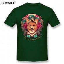 Load image into Gallery viewer, See You Space Cowboy Bebop T Shirts Men's Cute Short Sleeves Soft Cotton Akita Dog Tshirt Crew Neck T-Shirt Regular Fit Fashion