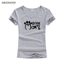 Load image into Gallery viewer, Rescue Mom Dog Cat Paw Print Women Tshirt Cotton Casual Funny T Shirt For Lady Girl Harajuku Top Tee Camiseta Femenina