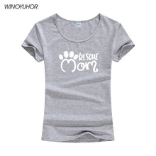 Load image into Gallery viewer, Rescue Mom Dog Cat Paw Print Women Tshirt Cotton Casual Funny T Shirt For Lady Girl Harajuku Top Tee Camiseta Femenina