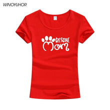 Load image into Gallery viewer, Rescue Mom Dog Cat Paw Print Women Tshirt Cotton Casual Funny T Shirt For Lady Girl Harajuku Top Tee Camiseta Femenina