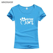 Load image into Gallery viewer, Rescue Mom Dog Cat Paw Print Women Tshirt Cotton Casual Funny T Shirt For Lady Girl Harajuku Top Tee Camiseta Femenina