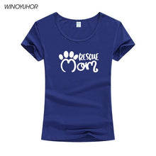 Load image into Gallery viewer, Rescue Mom Dog Cat Paw Print Women Tshirt Cotton Casual Funny T Shirt For Lady Girl Harajuku Top Tee Camiseta Femenina
