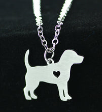 Load image into Gallery viewer, SUTEYI 2018 Simple Style Animal Pendant Stainless Steel Pet Beagle Dogs Tag Necklace Sweater Chain Necklaces Femme Jewelry