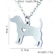 Load image into Gallery viewer, SUTEYI 2018 Simple Style Animal Pendant Stainless Steel Pet Beagle Dogs Tag Necklace Sweater Chain Necklaces Femme Jewelry